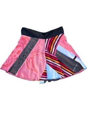 Fiorucci Patchwork Graphic Stretch Skirt Size M